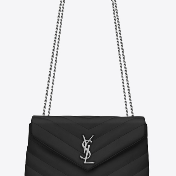 NEW YSL LOULOU Small in Quilted Leather - Black with Silver Hardware - Picture 10 of 13